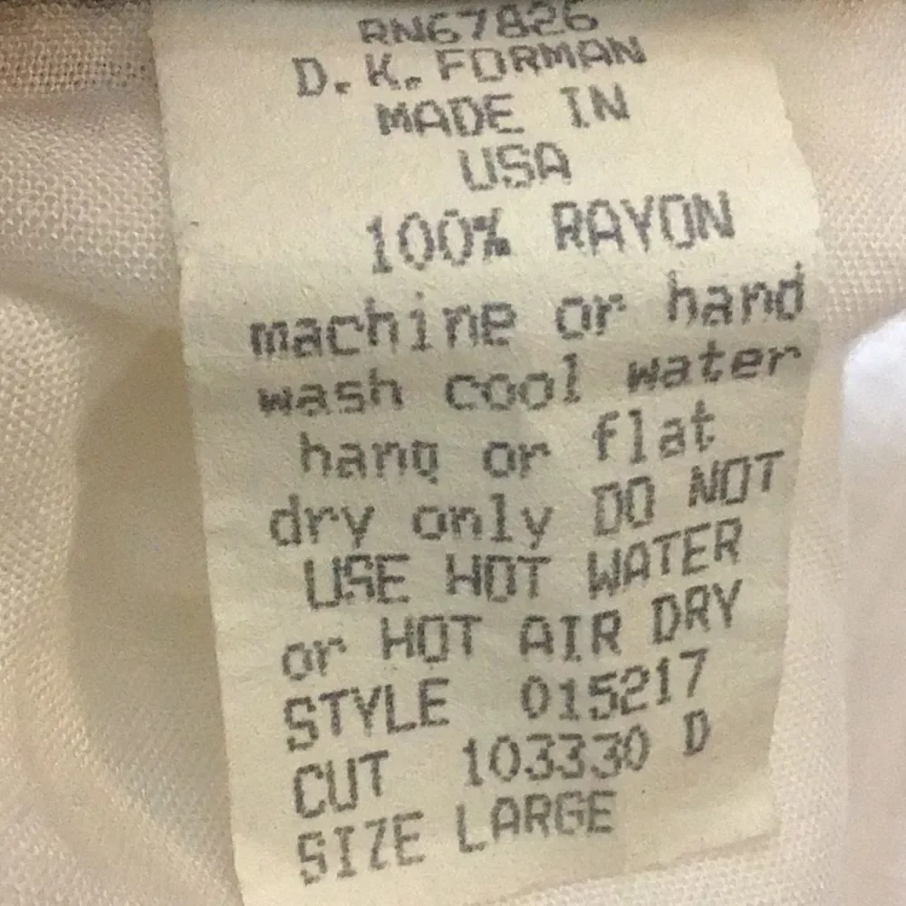 VTG, Deborah Barry For D.K. Forman Women’s Top Blouse Made In USA Size Large